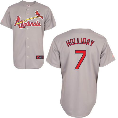 Matt Holliday #7 Youth Baseball Jersey-St Louis Cardinals Authentic Road Gray Cool Base MLB Jersey